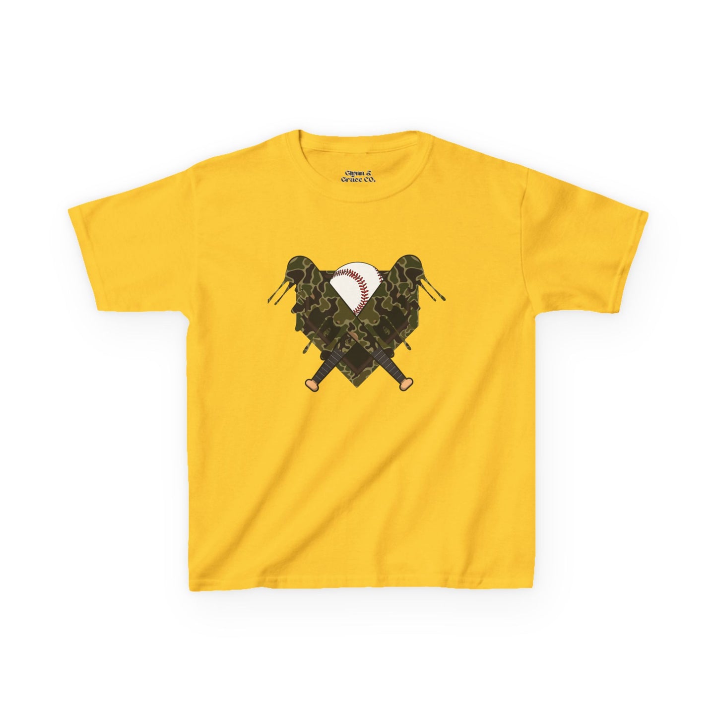 Camo Heart Kids Tee, Camouflage Shirt, Boys Girls T-Shirt, Military Style Kids Clothing, Unique Kids Gift, Outdoor Adventure Tee