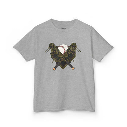 Camo Heart Kids Tee, Camouflage Shirt, Boys Girls T-Shirt, Military Style Kids Clothing, Unique Kids Gift, Outdoor Adventure Tee
