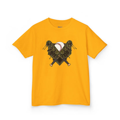 Camo Heart Kids Tee, Camouflage Shirt, Boys Girls T-Shirt, Military Style Kids Clothing, Unique Kids Gift, Outdoor Adventure Tee