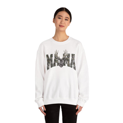 Mama camo deer Unisex Heavy Blend™ Crewneck Sweatshirt