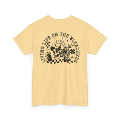 Skull & Checkered Graphics Tee - Unisex Heavy Cotton Shirt, Softball Shirt, Casual Graphic Tee, Summer T-Shirt, Gift for Sports Lovers