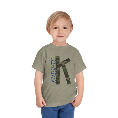 Camo Knights Toddler Tee, Kids T-Shirt, Playwear, Birthday Gift, Back to School, Camouflage Shirt