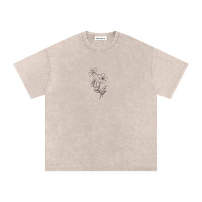 Snow Washed Oversized Cotton T-Shirt