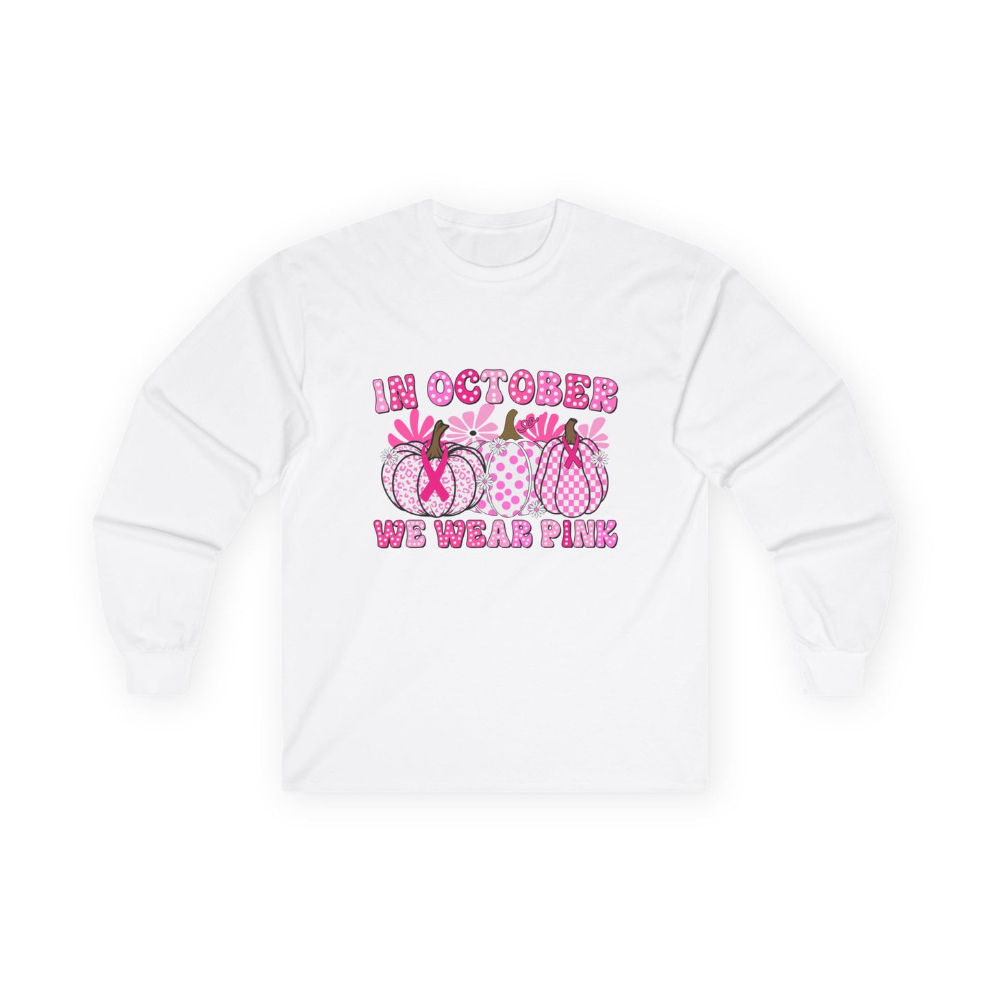 October Pink Awareness Long Sleeve Tee, Breast Cancer Awareness Shirt, October Pink Shirt, Support Pink Campaign Tee, Fall Fashion [...]