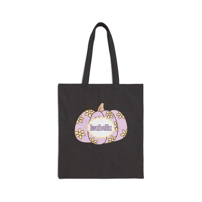 Personalized Pumpkin Tote Bag, Fall Tote, Eco-Friendly Grocery Bag, Custom Name Bag, Reusable Shopping Sack