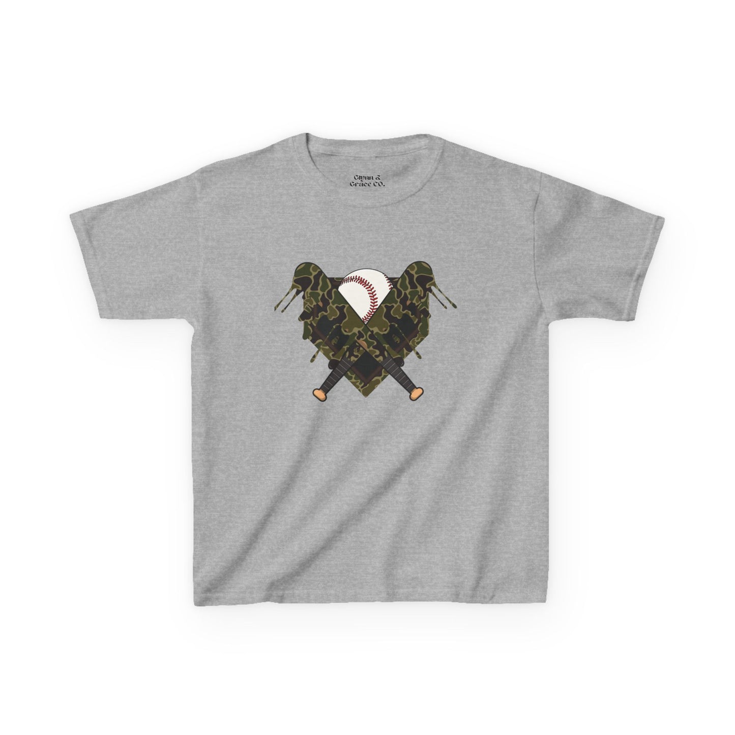 Camo Heart Kids Tee, Camouflage Shirt, Boys Girls T-Shirt, Military Style Kids Clothing, Unique Kids Gift, Outdoor Adventure Tee