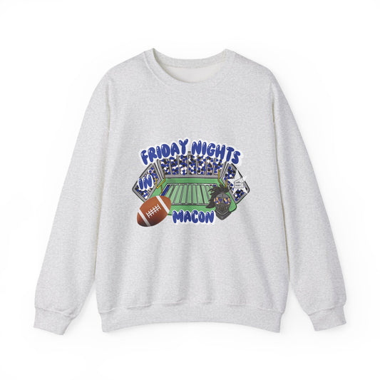Macon Friday Nights Sweatshirt | Unisex Crewneck | Football Fan Gift | Cozy Casual Wear | Game Day Apparel | Fall Sports Fashion