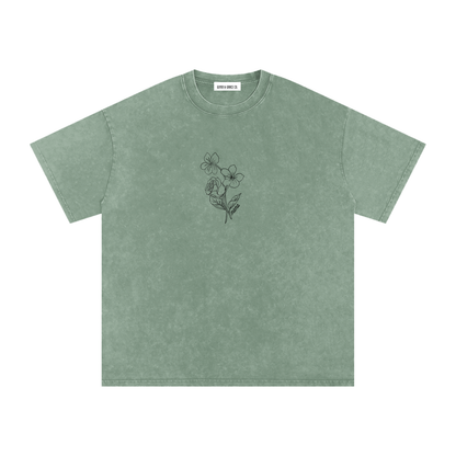 Snow Washed Oversized Cotton T-Shirt