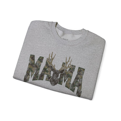 Mama camo deer Unisex Heavy Blend™ Crewneck Sweatshirt