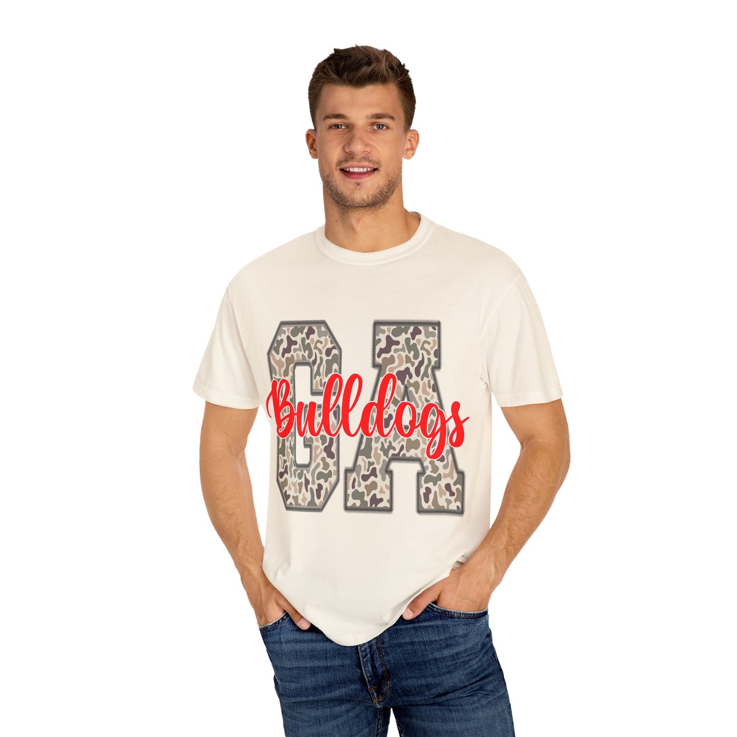 Leopard Print Bulldogs Unisex T-Shirt | Casual Wear, School Spirit, Gift Idea, Team Apparel, Everyday Comfort