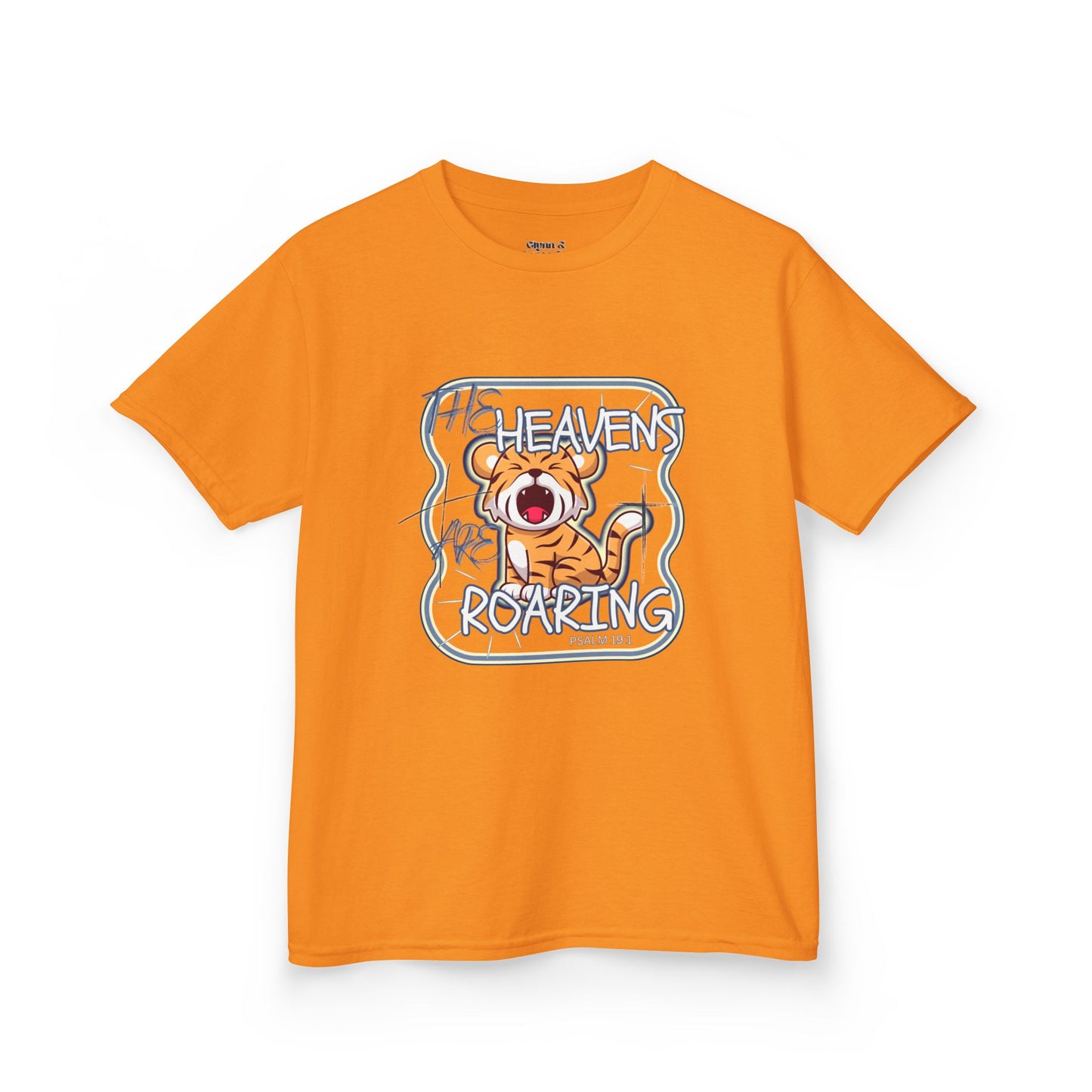 Roaring Heaven Kids Tee - Cute Tiger Graphic, Fun Summer T-Shirt, Birthday Gift, Animal Lovers, Playful Style
