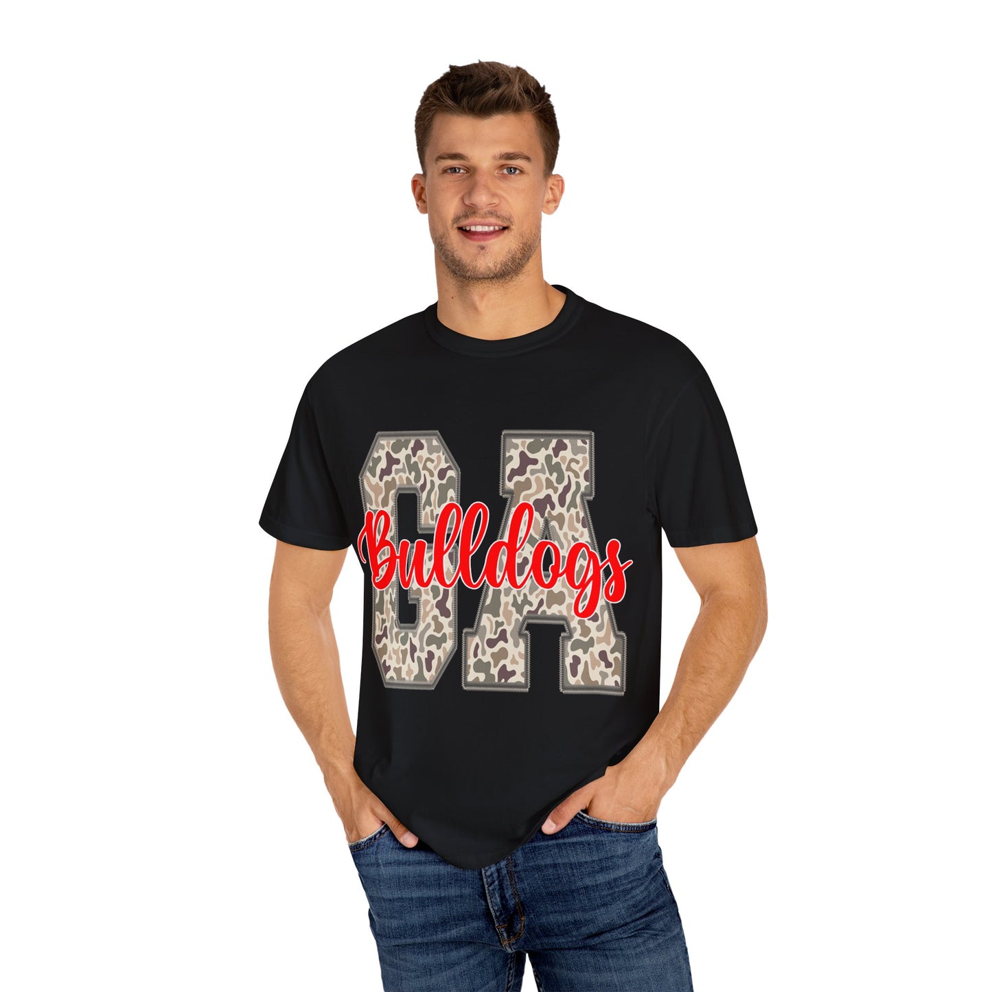 Leopard Print Bulldogs Unisex T-Shirt | Casual Wear, School Spirit, Gift Idea, Team Apparel, Everyday Comfort