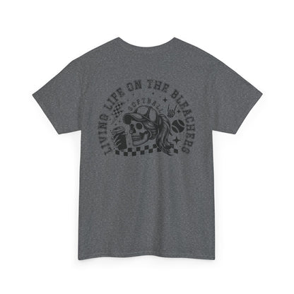 Skull & Checkered Graphics Tee - Unisex Heavy Cotton Shirt, Softball Shirt, Casual Graphic Tee, Summer T-Shirt, Gift for Sports Lovers