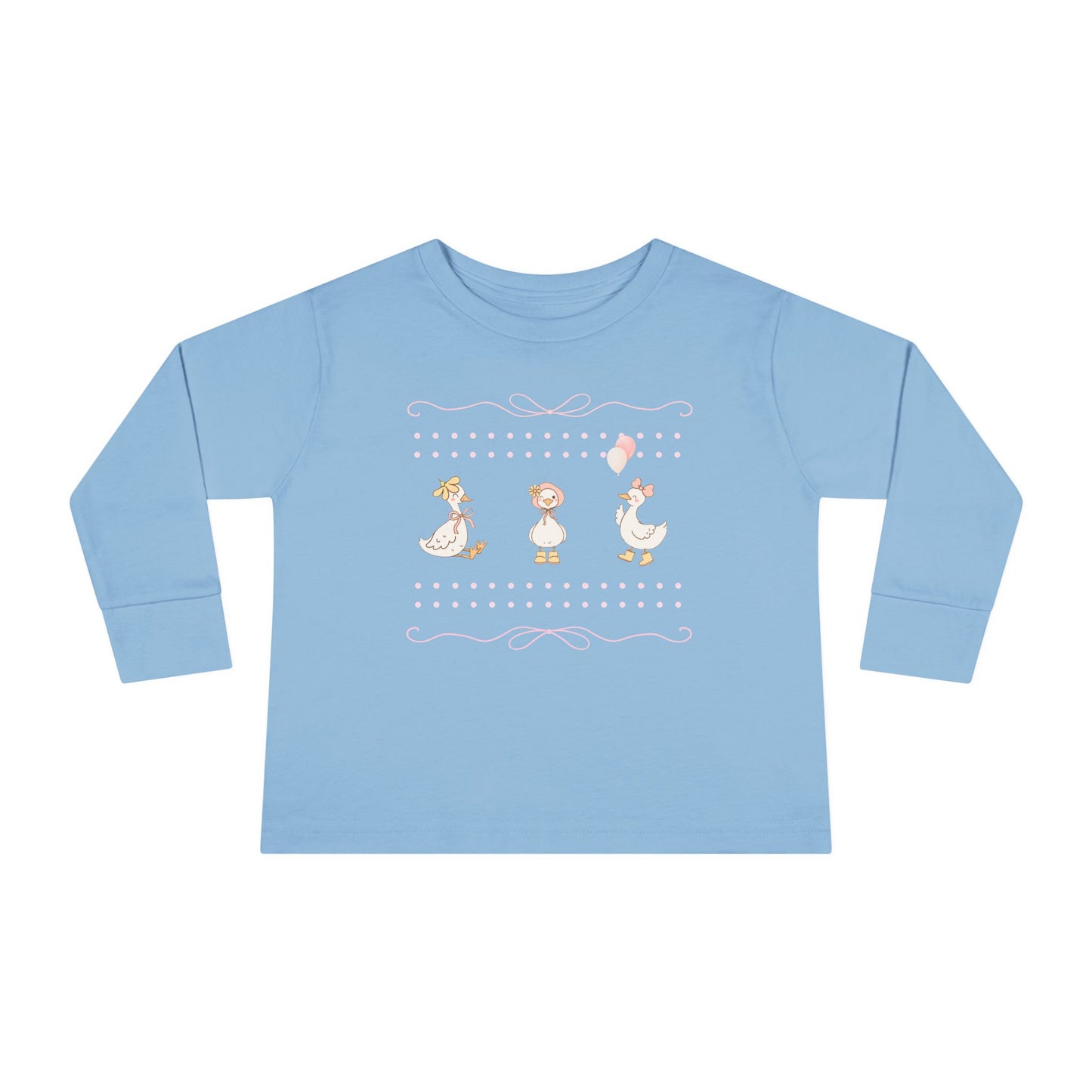 Whimsical Toddler Long Sleeve Tee - Cute Animal Design, Perfect for Birthdays, Playdates, and Everyday Wear
