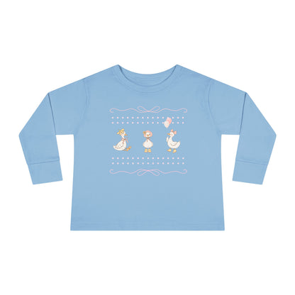 Whimsical Toddler Long Sleeve Tee - Cute Animal Design, Perfect for Birthdays, Playdates, and Everyday Wear