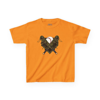 Camo Heart Kids Tee, Camouflage Shirt, Boys Girls T-Shirt, Military Style Kids Clothing, Unique Kids Gift, Outdoor Adventure Tee