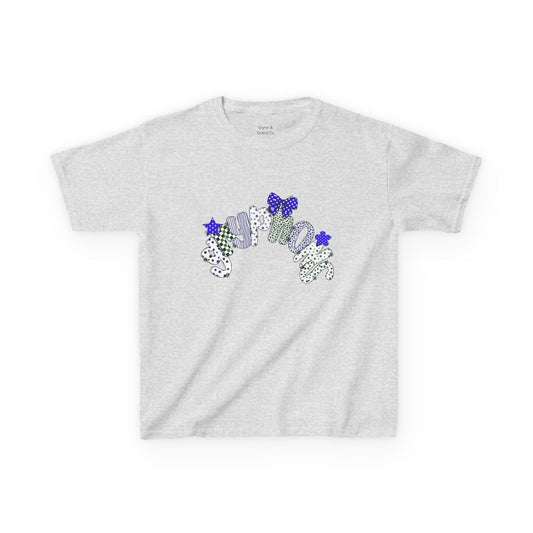 Kids Fun Graphic Tee with Stars and Bows, Playful Cotton Shirt for Girls, Birthday Gift, Everyday Wear, Cute Summer Top