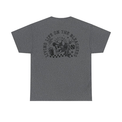 Skull & Checkered Graphics Tee - Unisex Heavy Cotton Shirt, Softball Shirt, Casual Graphic Tee, Summer T-Shirt, Gift for Sports Lovers