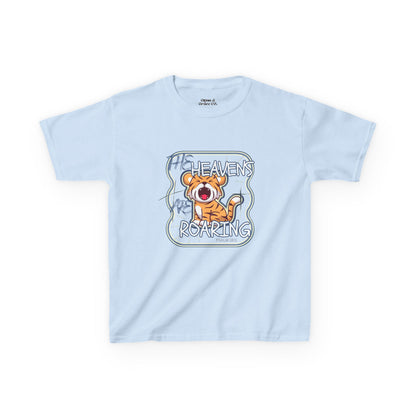 Roaring Heaven Kids Tee - Cute Tiger Graphic, Fun Summer T-Shirt, Birthday Gift, Animal Lovers, Playful Style