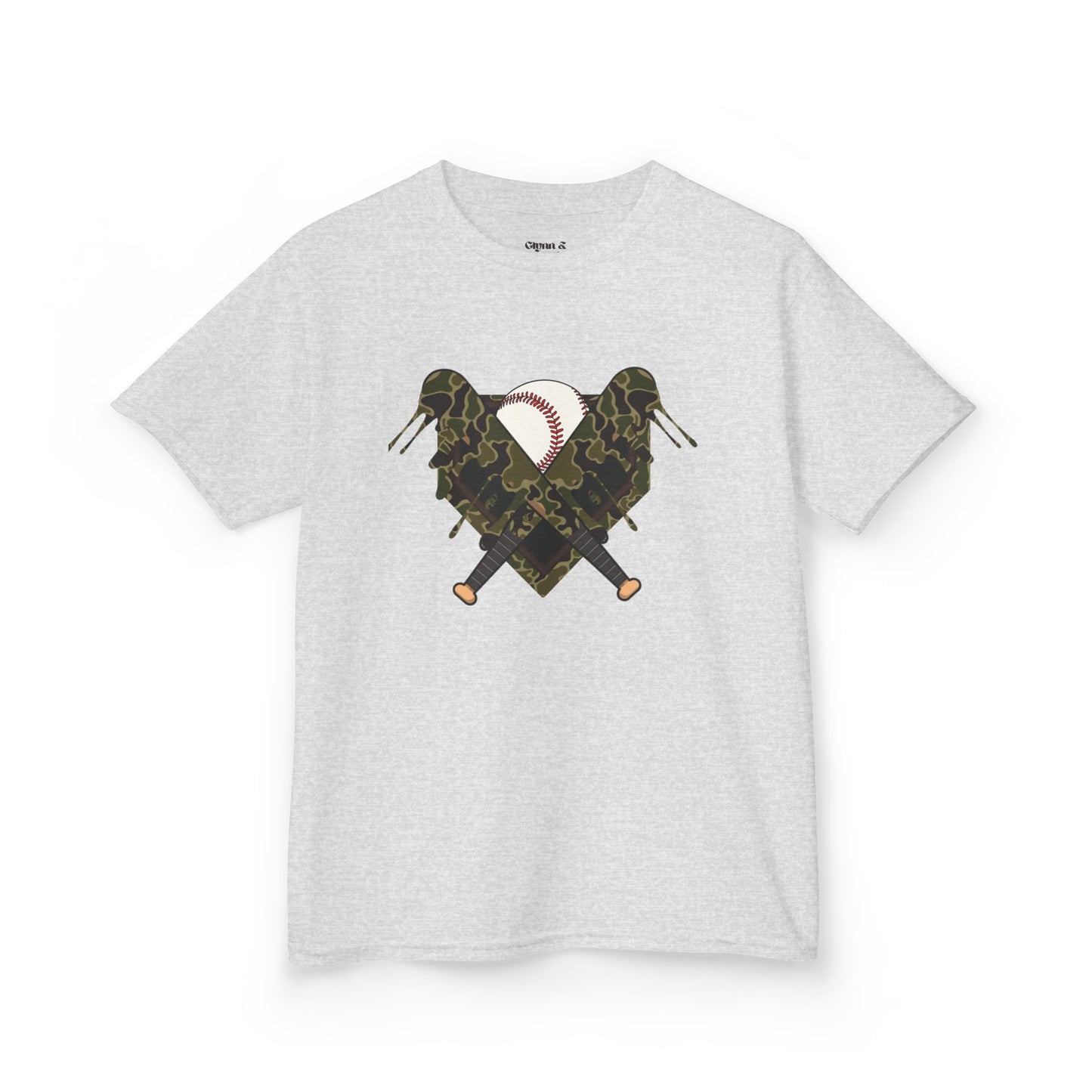 Camo Heart Kids Tee, Camouflage Shirt, Boys Girls T-Shirt, Military Style Kids Clothing, Unique Kids Gift, Outdoor Adventure Tee