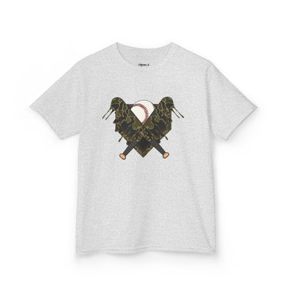 Camo Heart Kids Tee, Camouflage Shirt, Boys Girls T-Shirt, Military Style Kids Clothing, Unique Kids Gift, Outdoor Adventure Tee