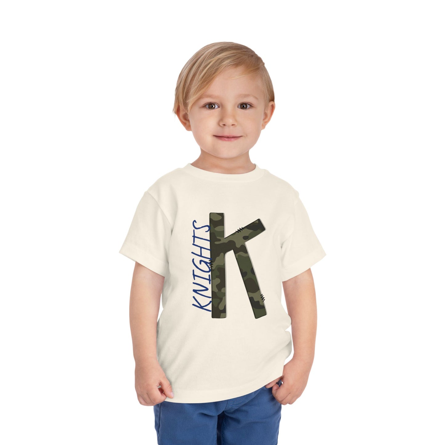 Camo Knights Toddler Tee, Kids T-Shirt, Playwear, Birthday Gift, Back to School, Camouflage Shirt