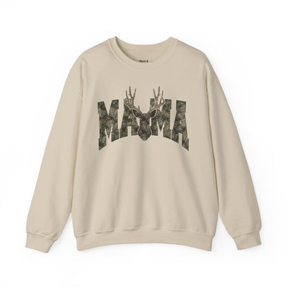 Mama camo deer Unisex Heavy Blend™ Crewneck Sweatshirt