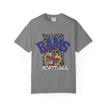 Unisex Softball Graphic T-Shirt - RAMS Design, Beach Outfits, Sports Fans, Team Events, Gifts for Athletes