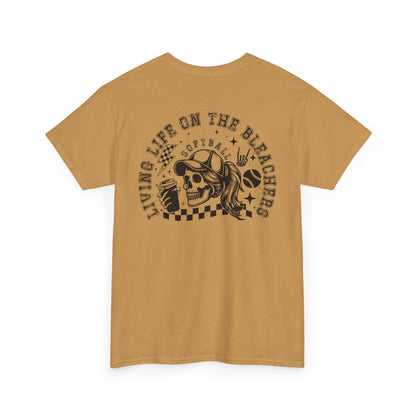 Skull & Checkered Graphics Tee - Unisex Heavy Cotton Shirt, Softball Shirt, Casual Graphic Tee, Summer T-Shirt, Gift for Sports Lovers