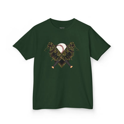 Camo Heart Kids Tee, Camouflage Shirt, Boys Girls T-Shirt, Military Style Kids Clothing, Unique Kids Gift, Outdoor Adventure Tee