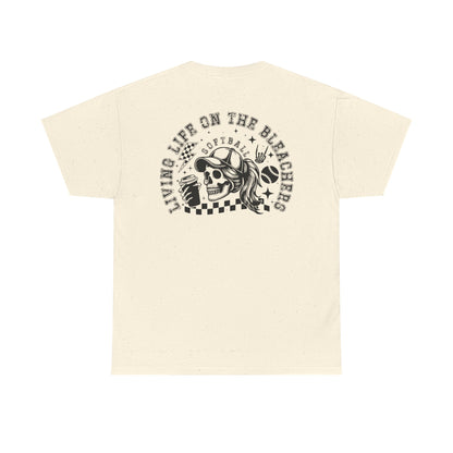 Skull & Checkered Graphics Tee - Unisex Heavy Cotton Shirt, Softball Shirt, Casual Graphic Tee, Summer T-Shirt, Gift for Sports Lovers