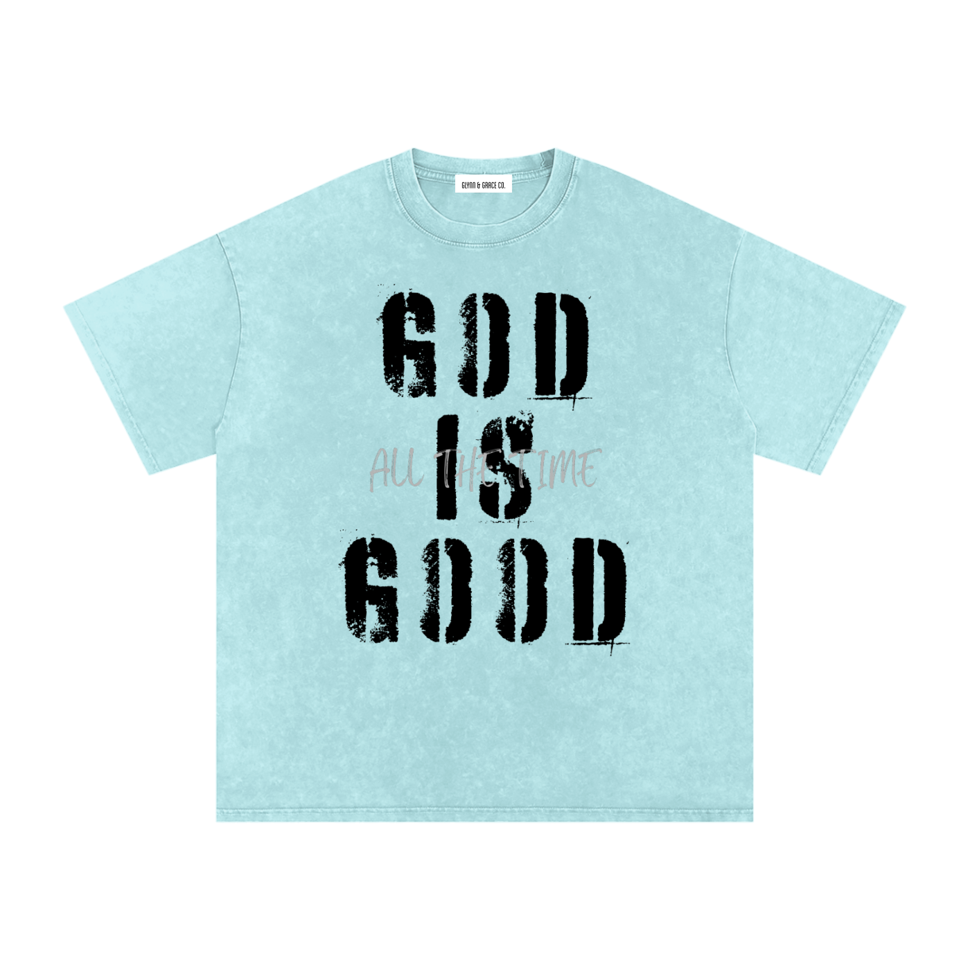 Snow Washed Oversized Cotton T-Shirt