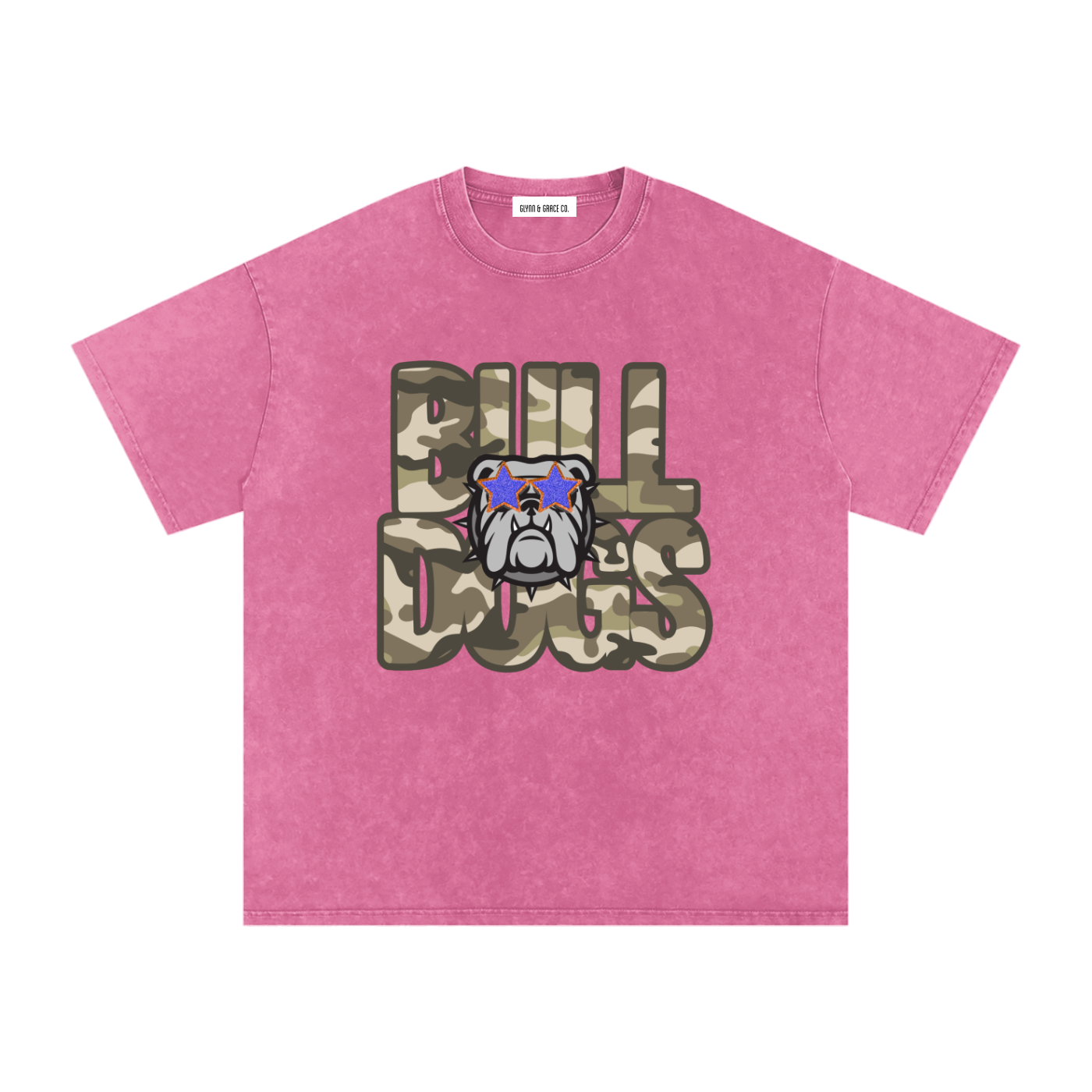 Bulldogs star Snow Washed Oversized Cotton T-Shirt