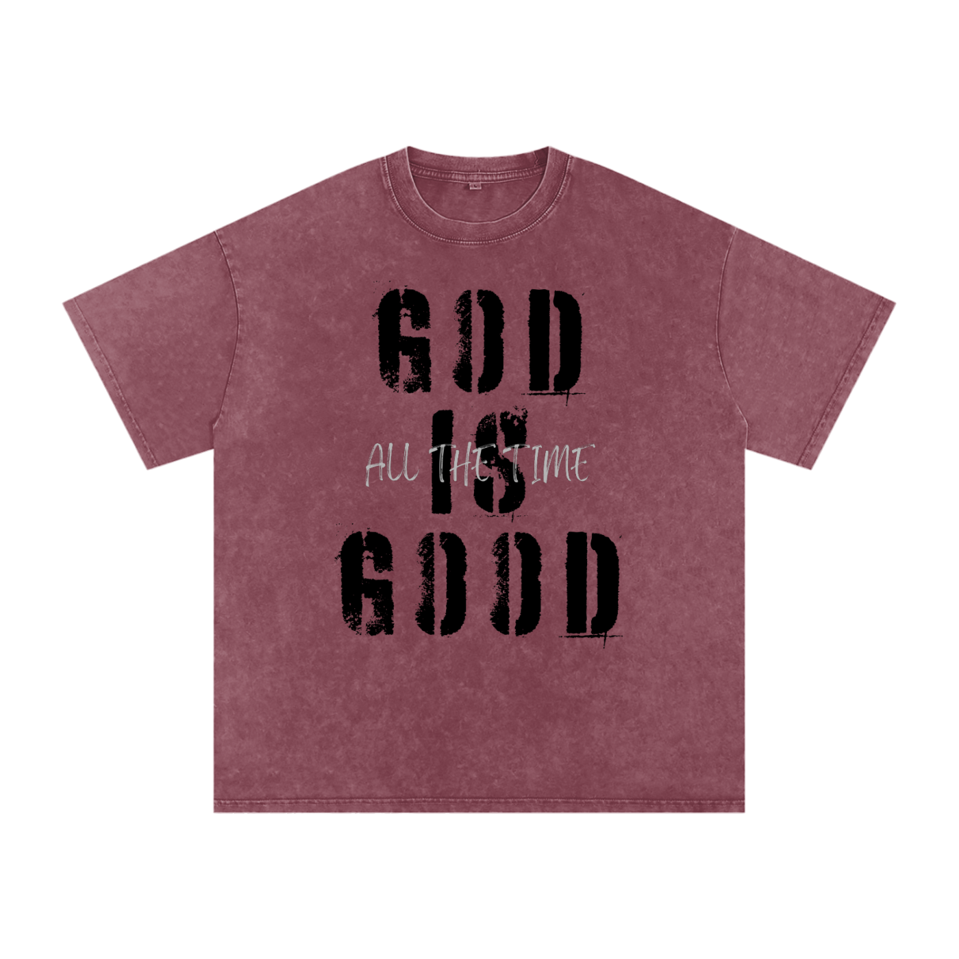 Snow Washed Oversized Cotton T-Shirt