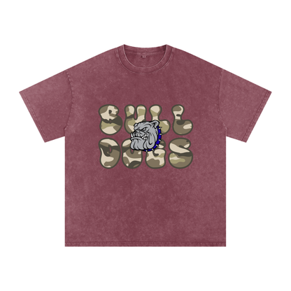 Bulldogs team Snow Washed Oversized Cotton T-Shirt