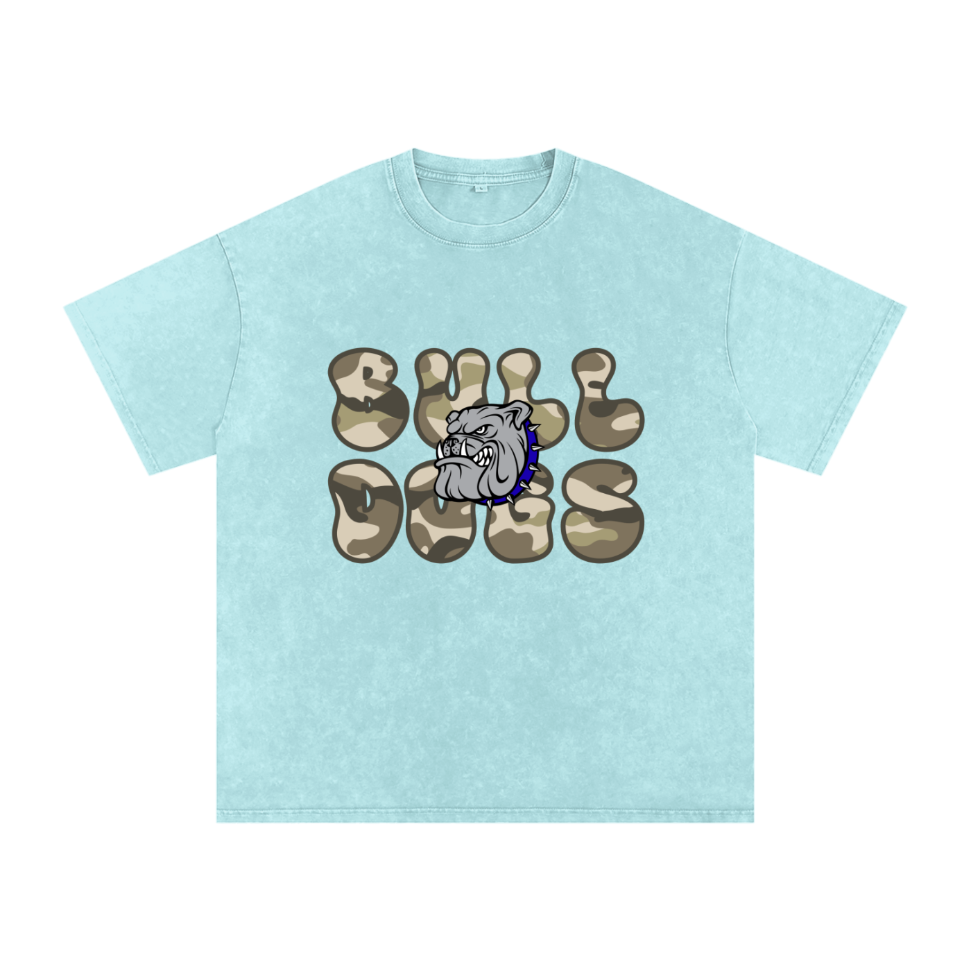 Bulldogs team Snow Washed Oversized Cotton T-Shirt