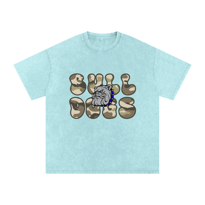 Bulldogs team Snow Washed Oversized Cotton T-Shirt