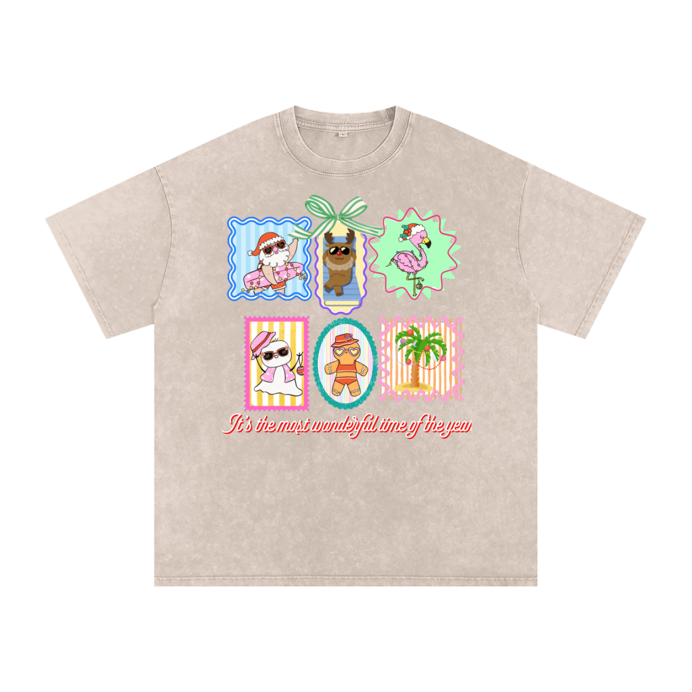 Snow Washed Oversized Cotton T-Shirt