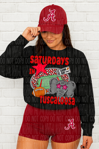Saturdays in Tuscaloosa Shirt, Game Day T-Shirt, Unisex Tee, Alabama Football Apparel, College Team Merchandise, Casual Wear