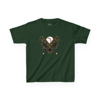 Camo Heart Kids Tee, Camouflage Shirt, Boys Girls T-Shirt, Military Style Kids Clothing, Unique Kids Gift, Outdoor Adventure Tee