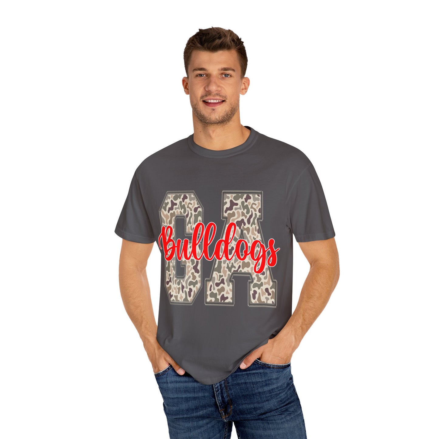 Leopard Print Bulldogs Unisex T-Shirt | Casual Wear, School Spirit, Gift Idea, Team Apparel, Everyday Comfort