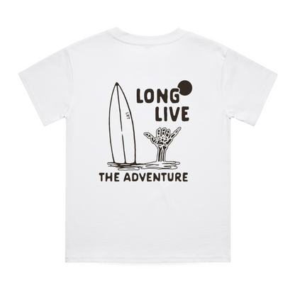 LONG LIVE THE ADVENTURE TEE - WHITE