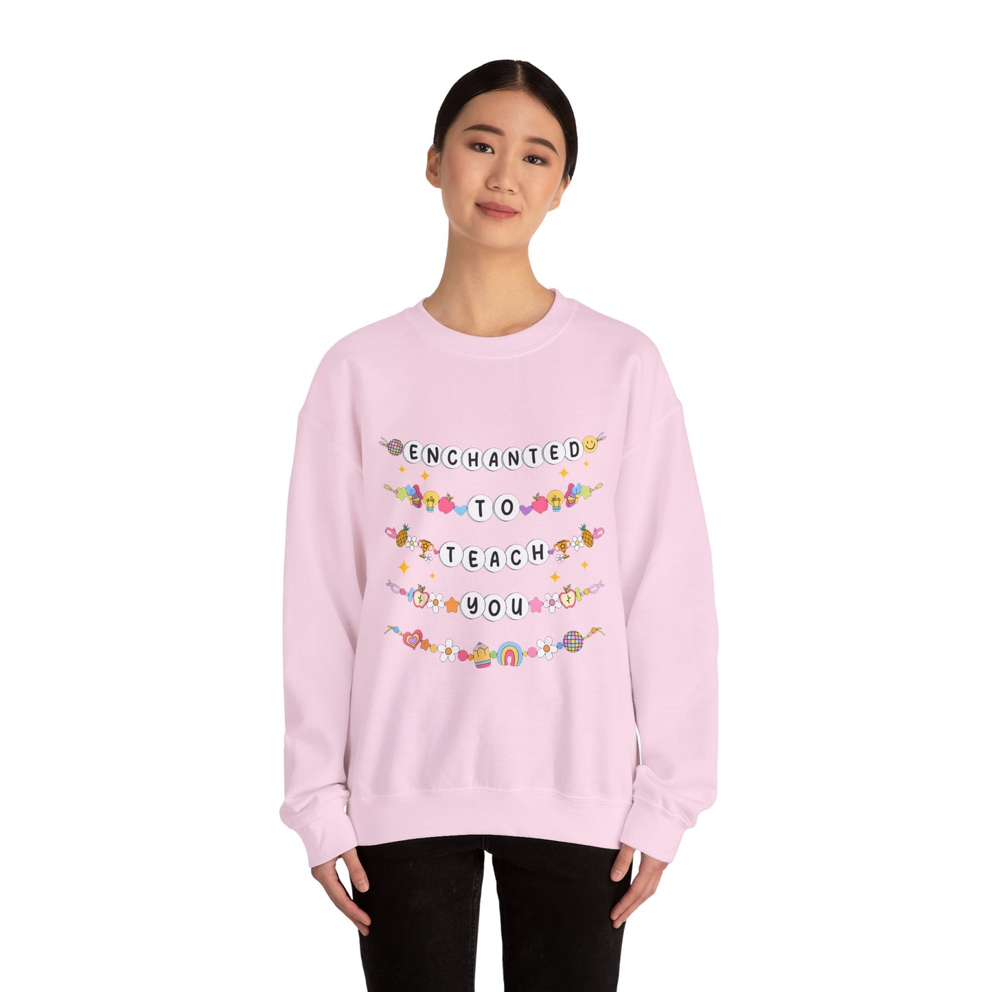 Enchanted to Teach Sweatshirt | Cozy Unisex Crewneck, Teacher Gift, Inspirational Apparel, Classroom Outfit, Personalized Sweatshirt