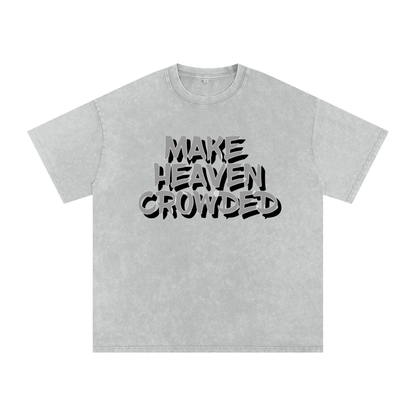 Snow Washed Oversized Cotton T-Shirt