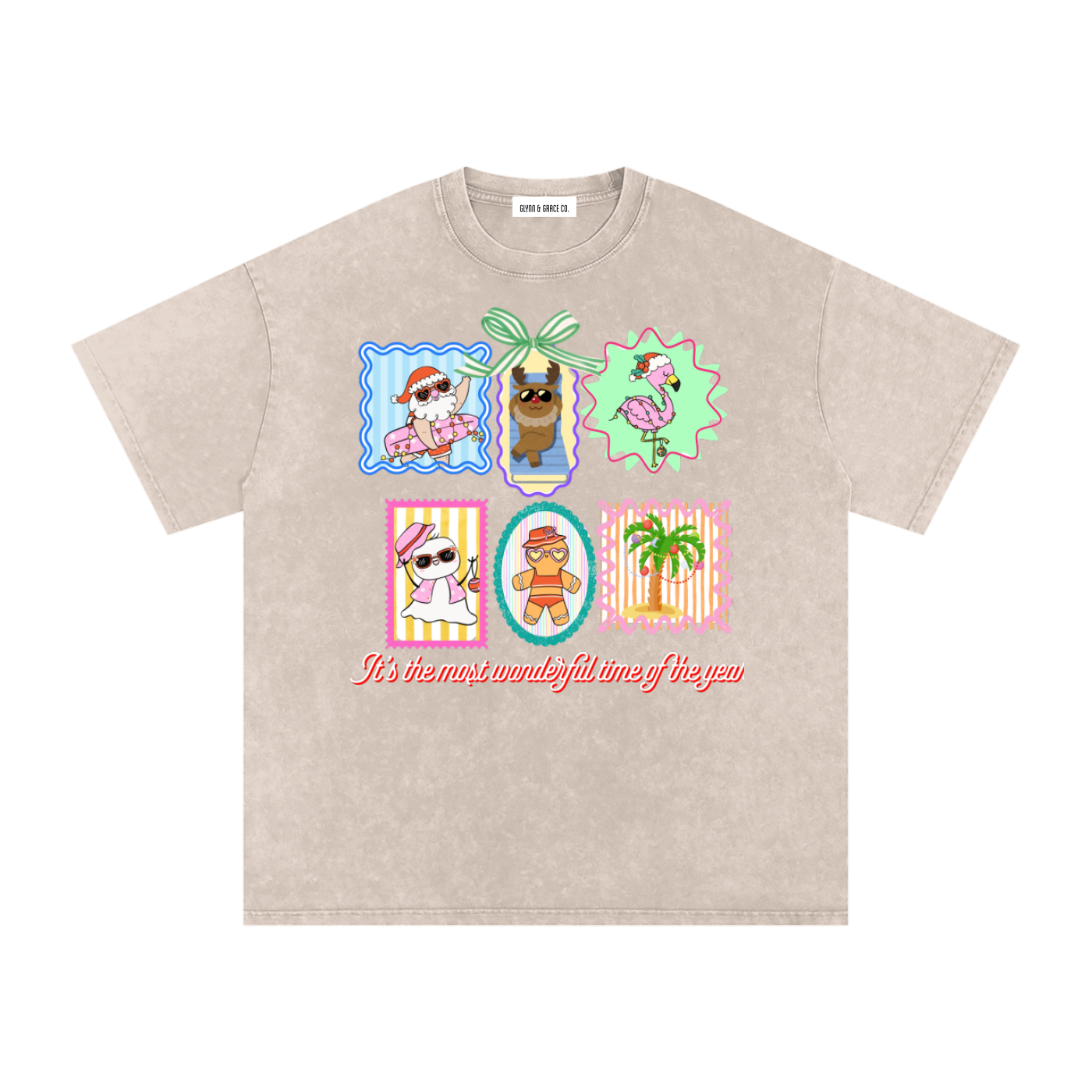 Snow Washed Oversized Cotton T-Shirt