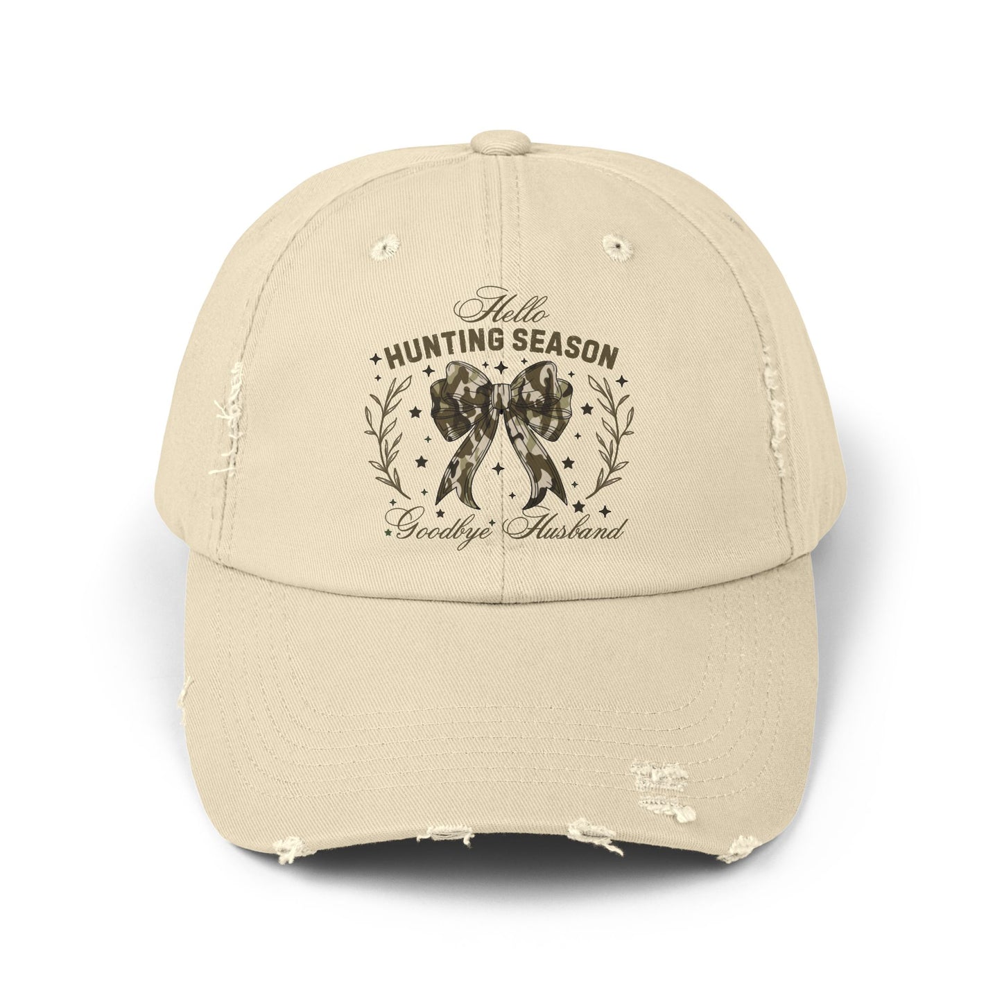 Unisex Hunting Season Distressed Cap, Casual Hat for Outdoor Lovers, Gift for Hunters, Fall Fashion, Distressed Baseball Cap