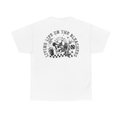 Skull & Checkered Graphics Tee - Unisex Heavy Cotton Shirt, Softball Shirt, Casual Graphic Tee, Summer T-Shirt, Gift for Sports Lovers