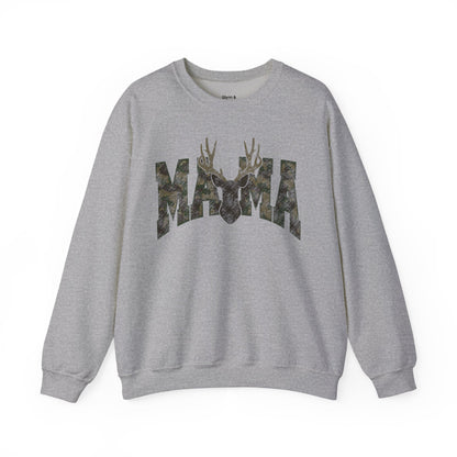 Mama camo deer Unisex Heavy Blend™ Crewneck Sweatshirt