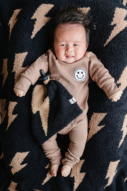 Lightning Bolt Plush Lovey | Mocha