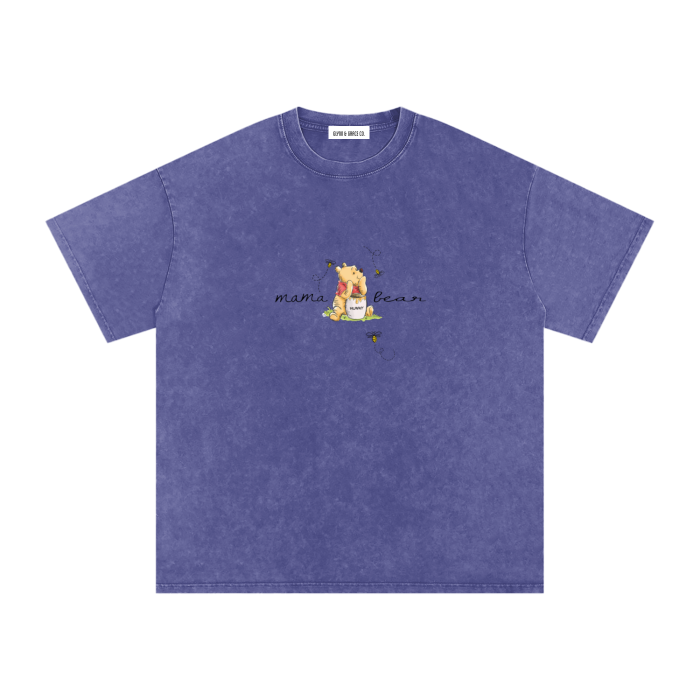 Mama bear Snow Washed Oversized Cotton T-Shirt